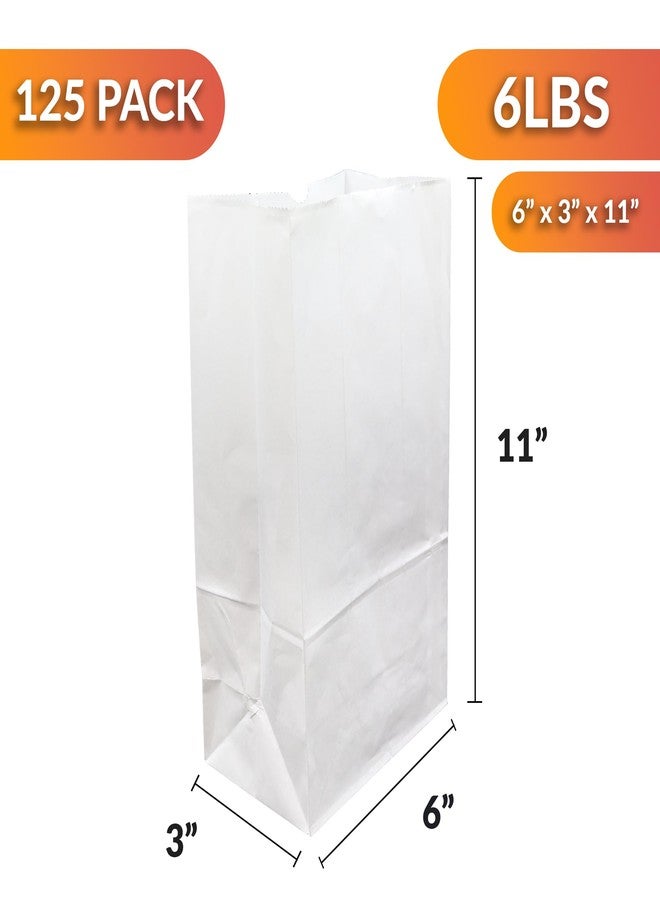 Reli. White Lunch Bags (125 Pack) | 6 lb White Paper Lunch Bags, Luncheon Sacks for Snacks and Gifts | Medium Size, Kraft Paper | Multipurpose for Lunch, Snacks, Gifts, Arts & Crafts, DIY - Image 3